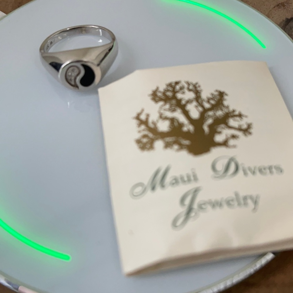 Maui Divers Jewelry 14k White Gold ring